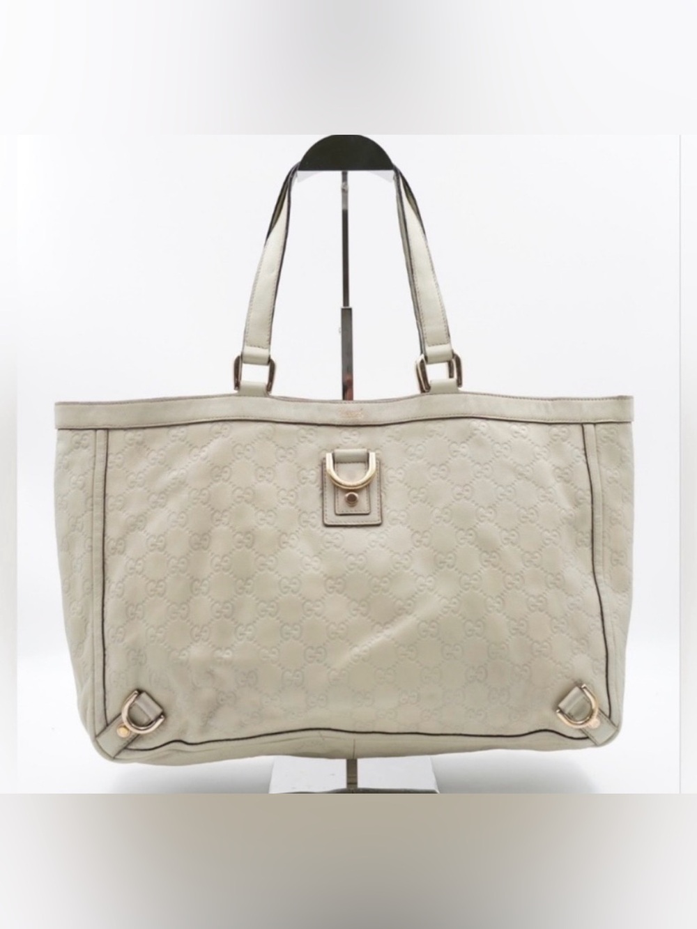Gucci Guccissima Off White Abbey D-Ring Tote Bag